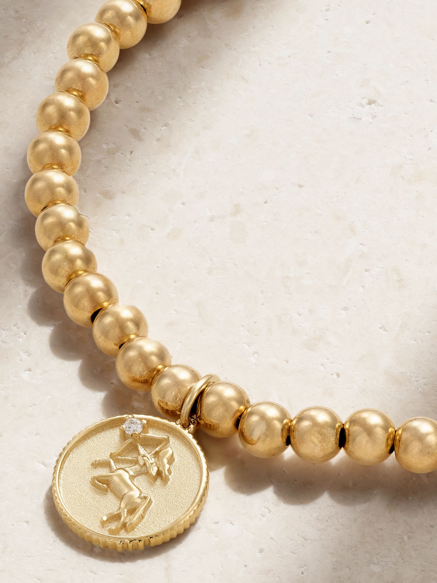 Sagittarius 14-karat gold diamond bracelet Gold - 4