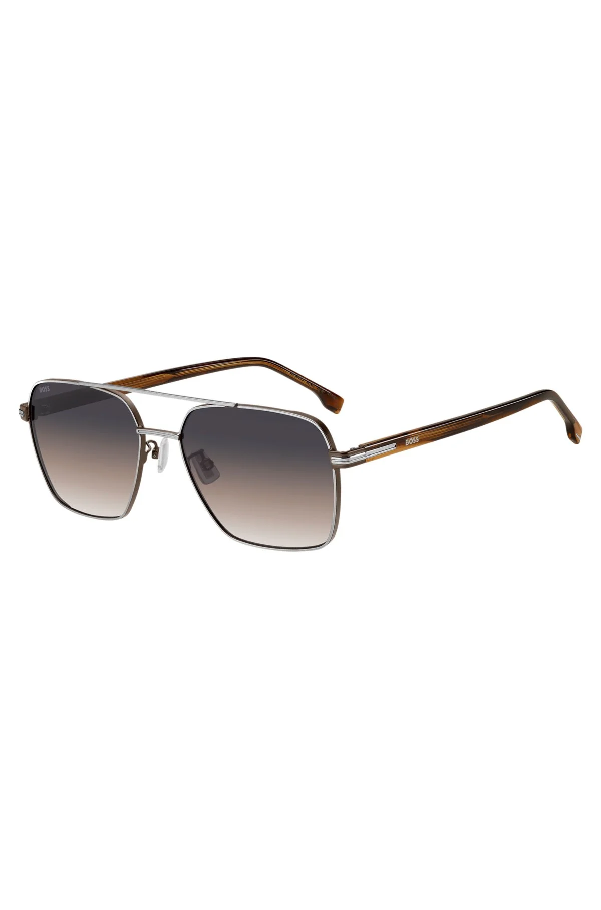 CONTRAST-TEMPLE SUNGLASSES WITH DOUBLE BRIDGE - 1