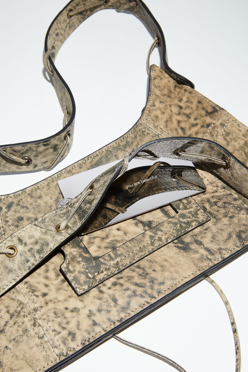 Platt mini shoulder bag - Beige/green 5