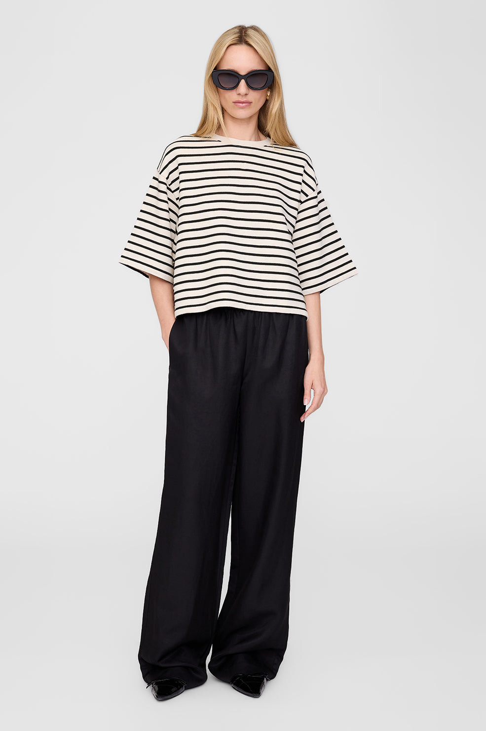 Soto Pant - Black Linen Blend - 2