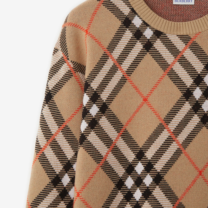 Check Wool Blend Sweater 6
