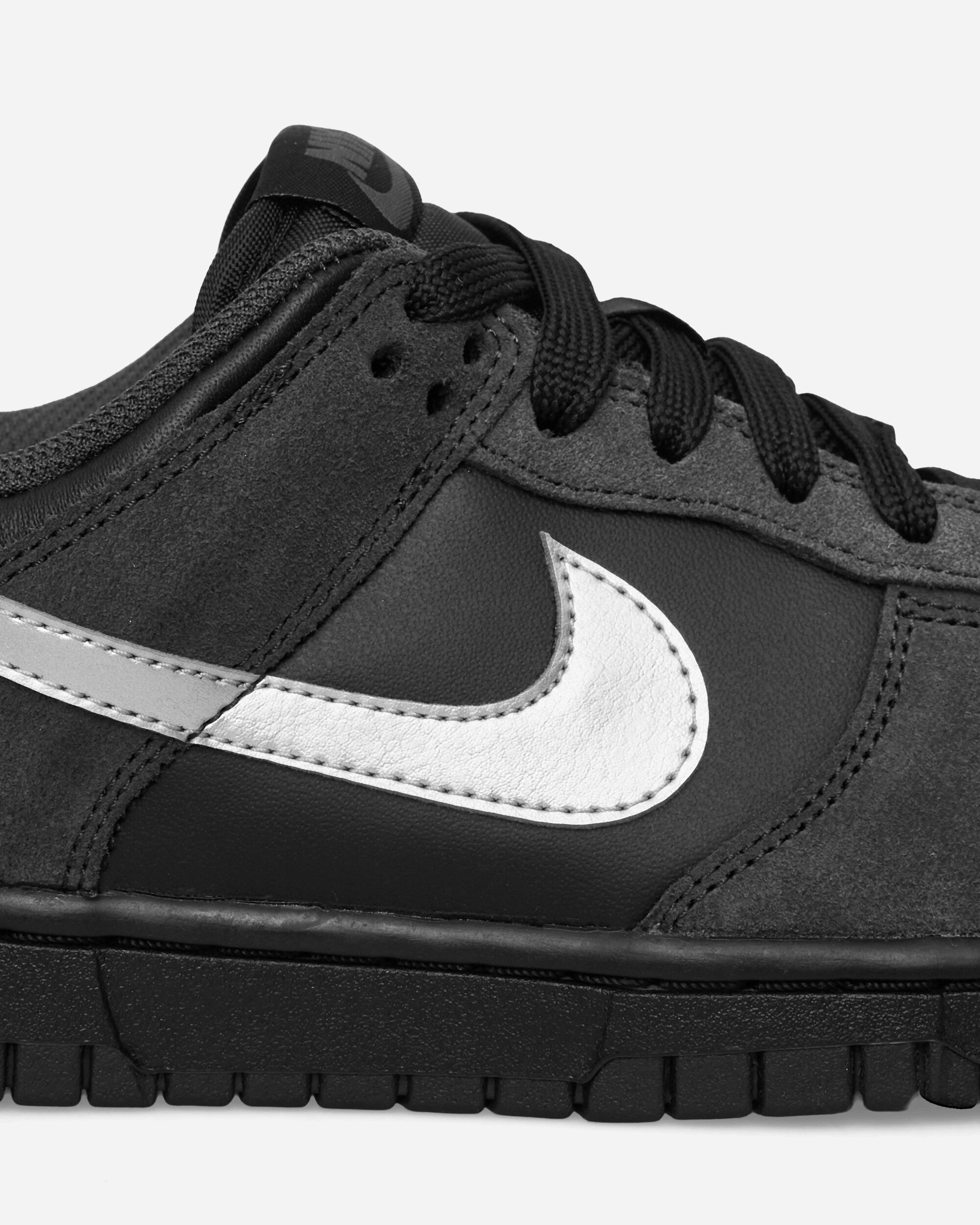 Women's Dunk Low Sneakers Black / Metallic Silver - 6