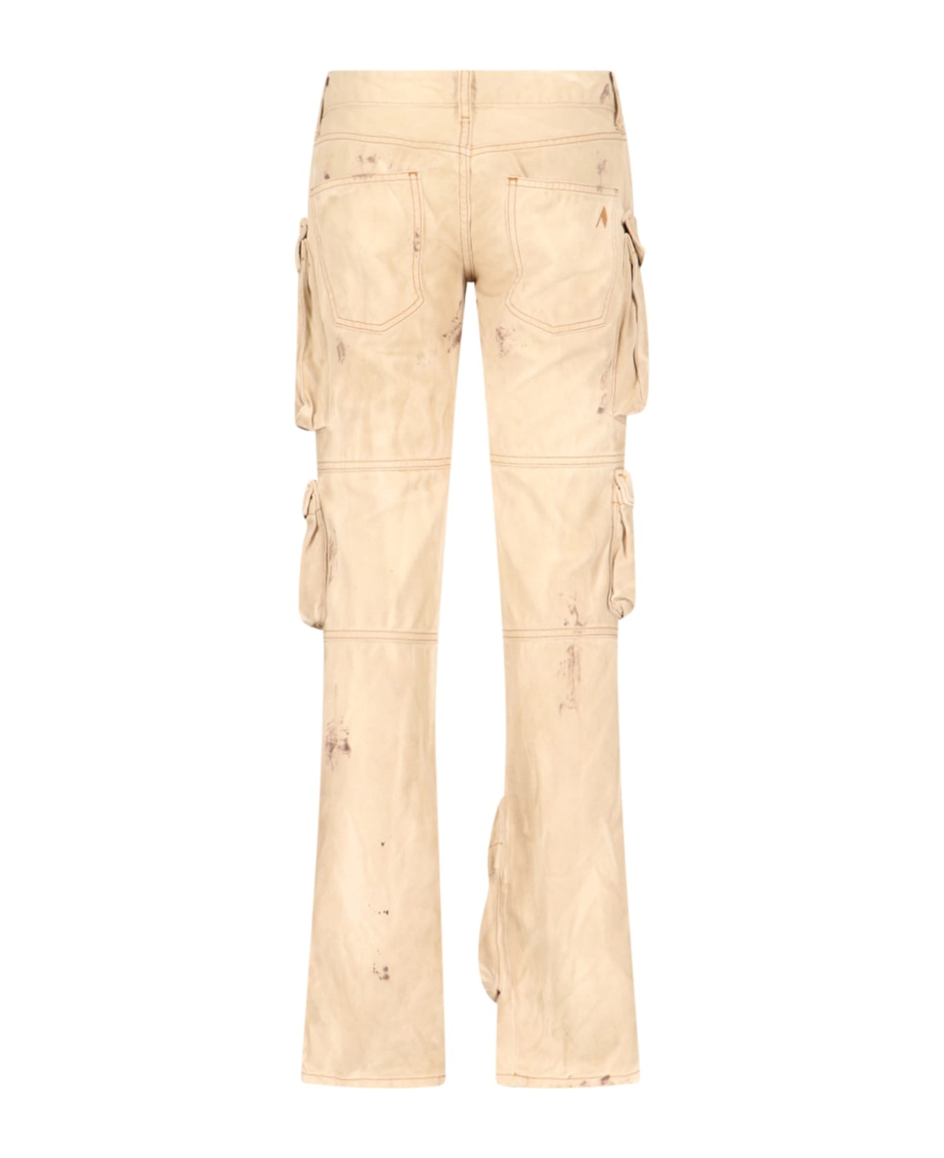 Beige Cotton Jeans - 3