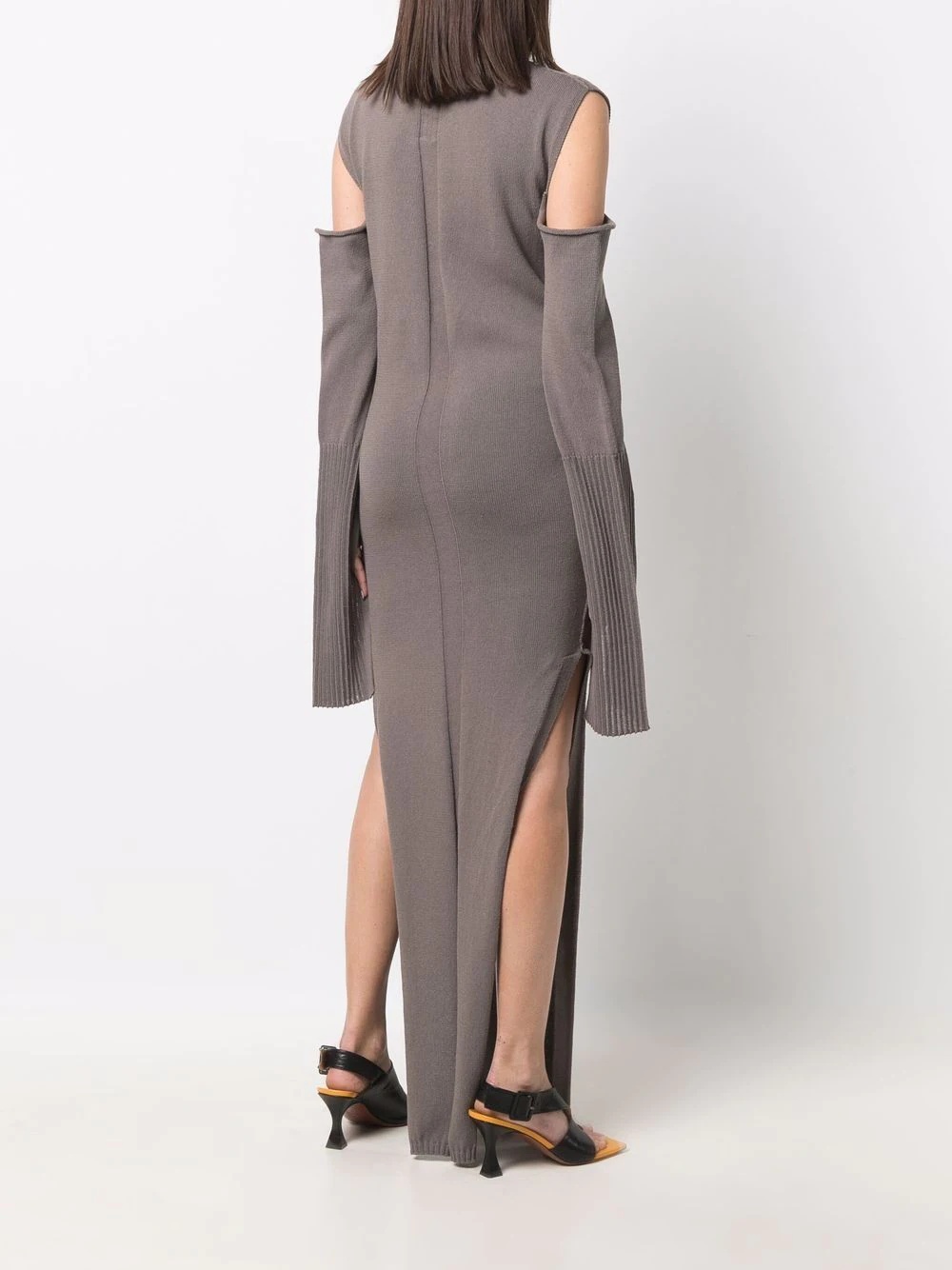 cape-sleeve knit dress - 4