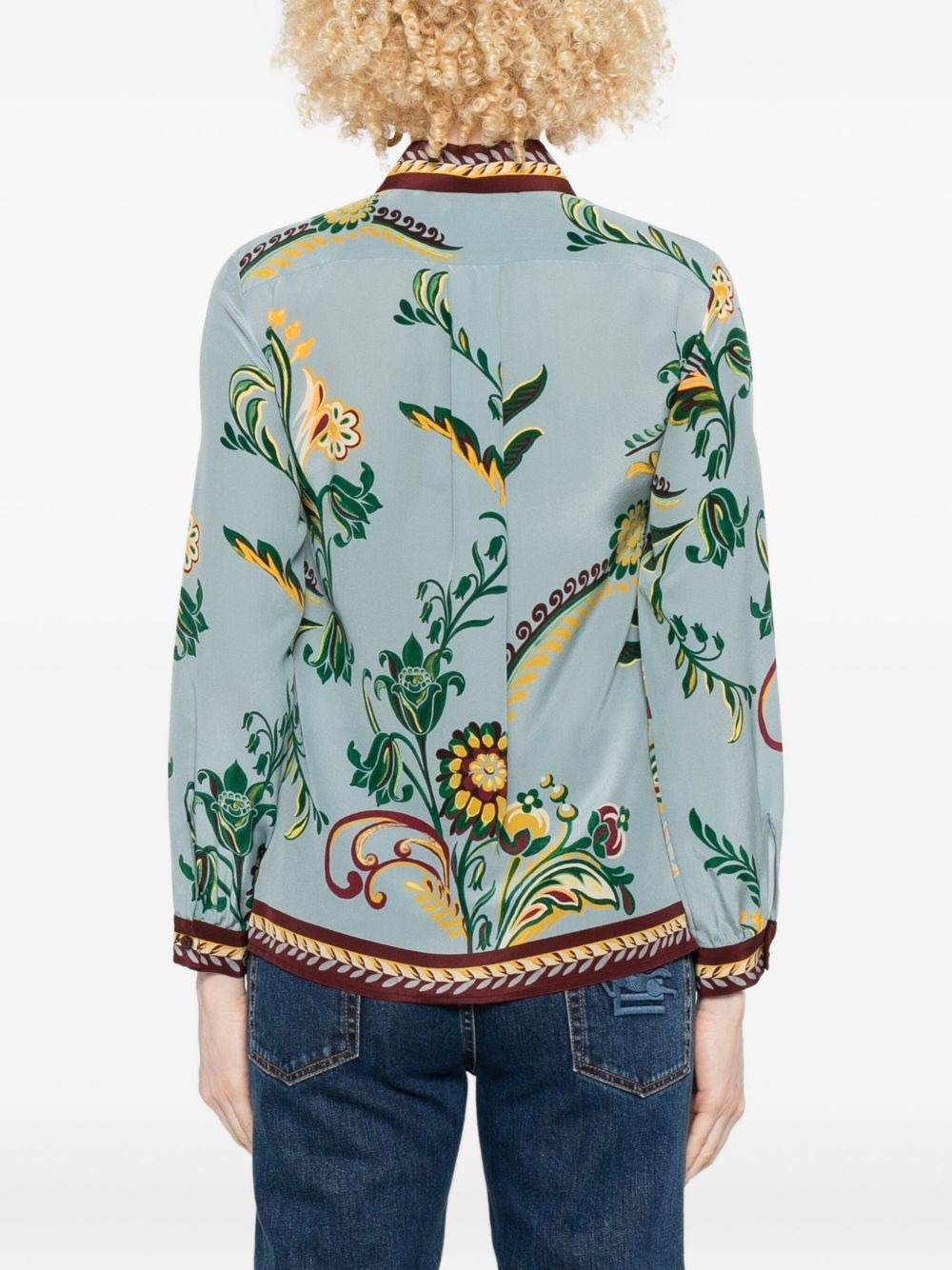 floral-print button-up jacket - 4
