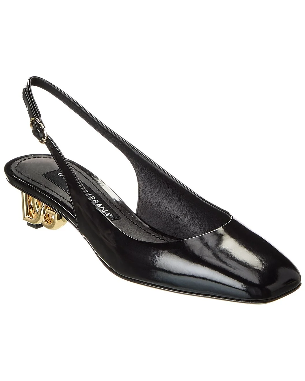Dolce & Gabbana DG Logo Patent Slingback Pump - 1