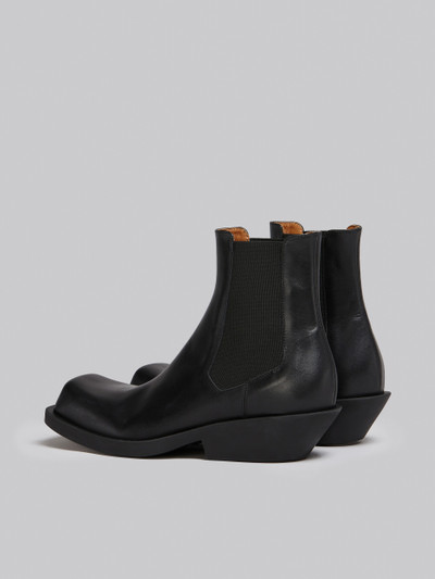 Marni BLACK LEATHER CHELSEA BOOT outlook