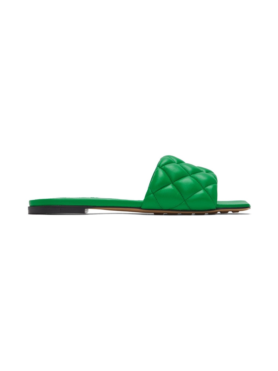 Green Padded Flat Sandals - 1