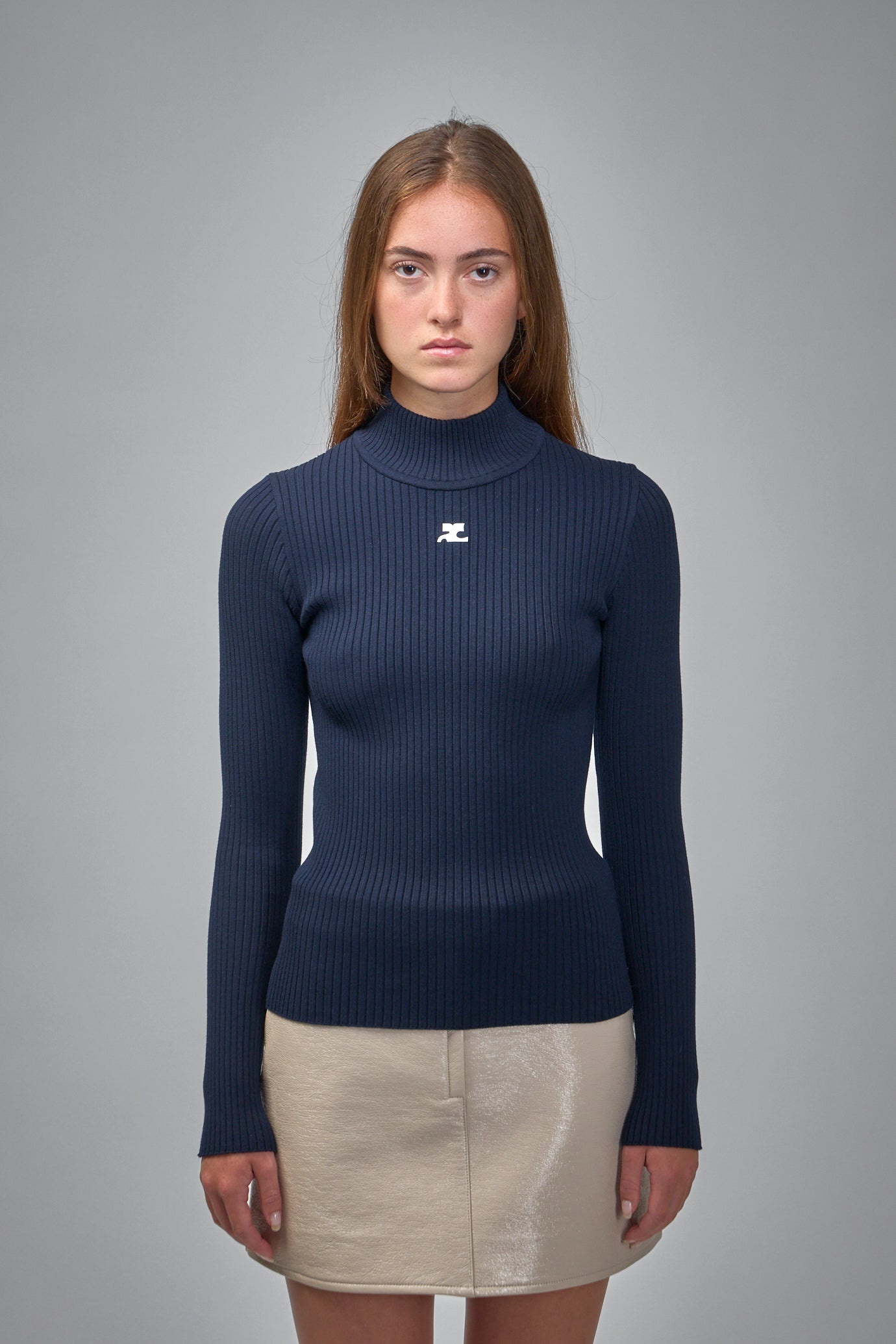 Reedition Rib Knit Mockneck Sweater - 1