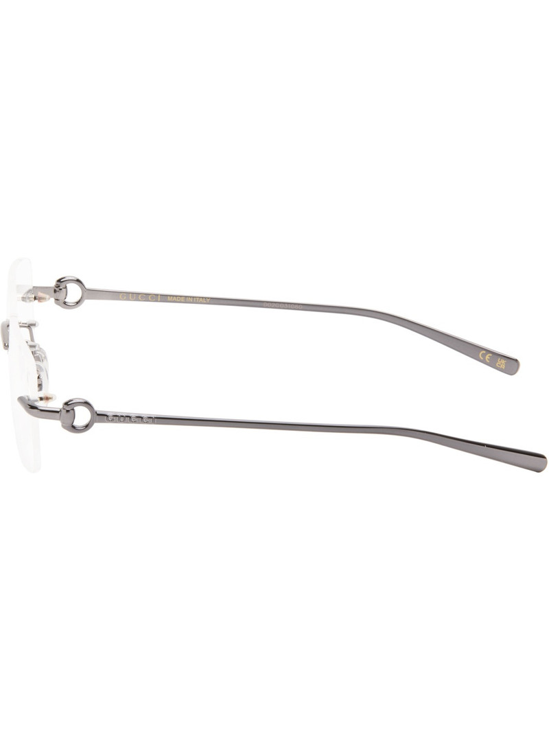 Gunmetal Horsebit Top Bar Glasses 3