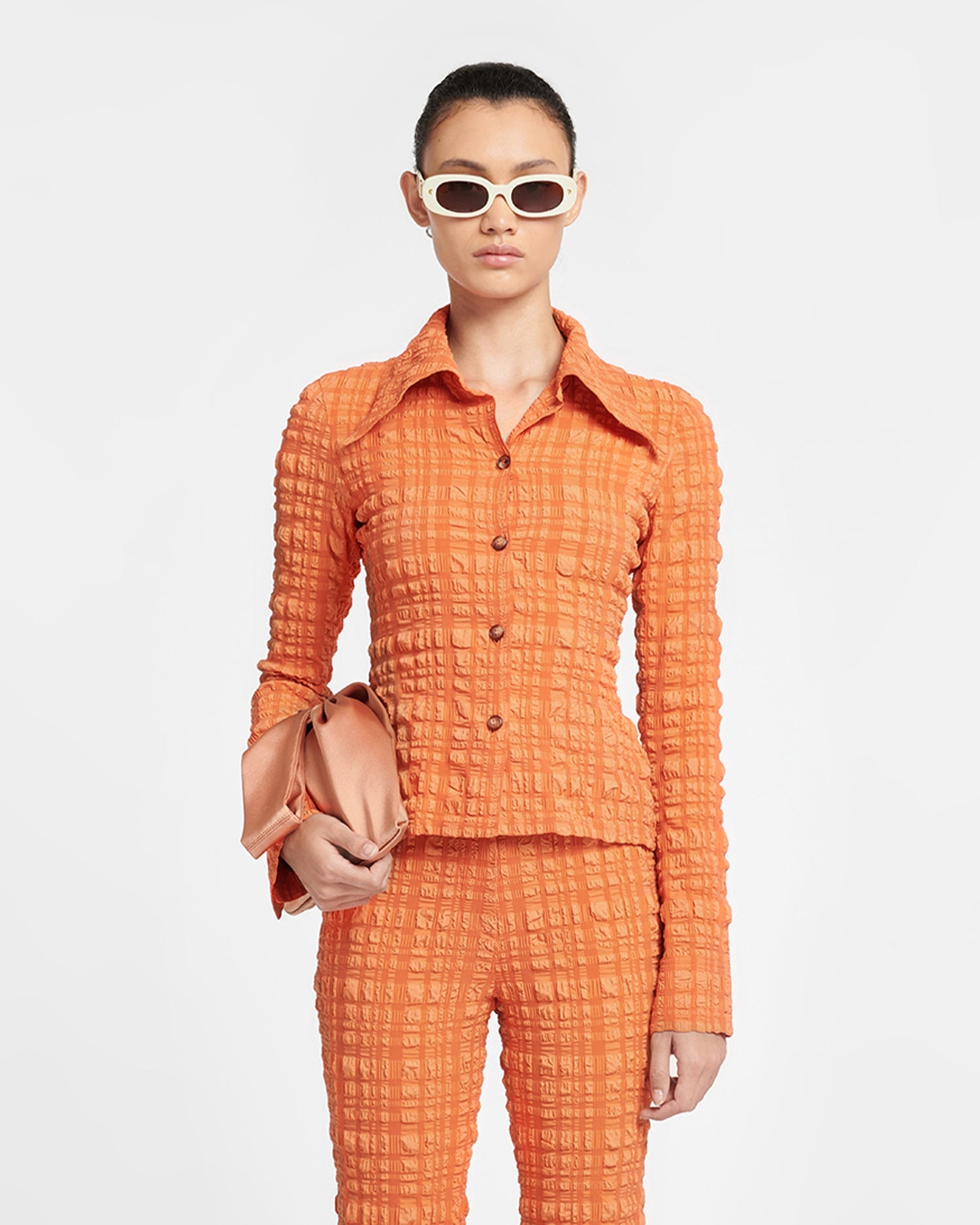 Checked Seersucker Shirt - 1