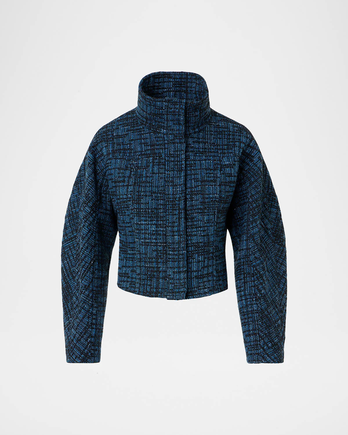 Raw Denim Tweed Zip Jacket - 1