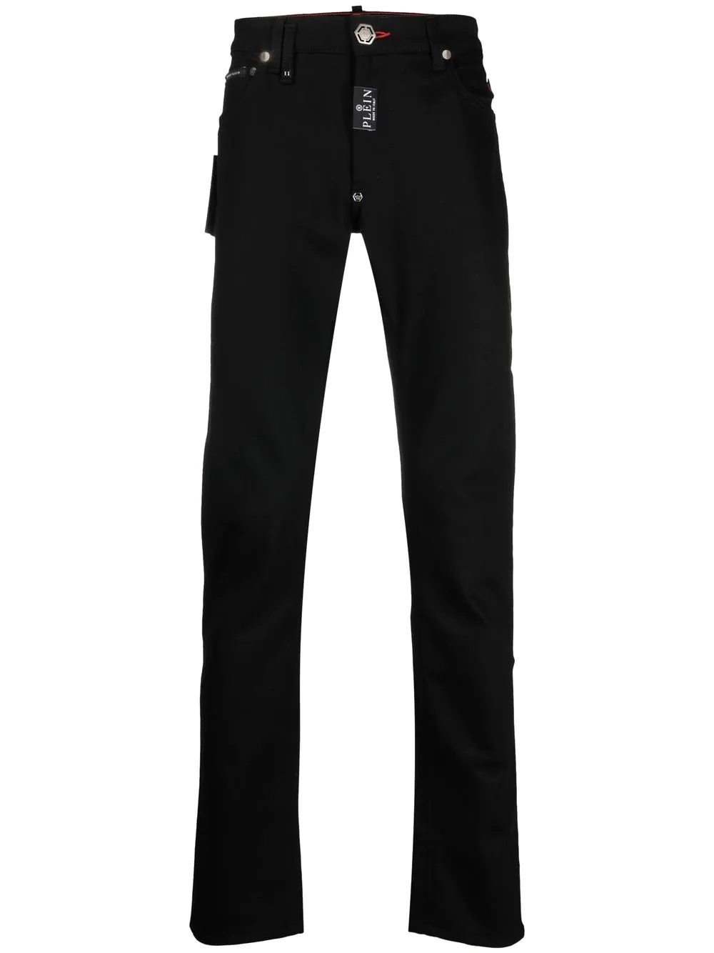 logo-patch slim-fit jeans - 1