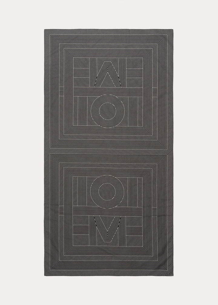 Striped monogram cotton silk sarong black - 2