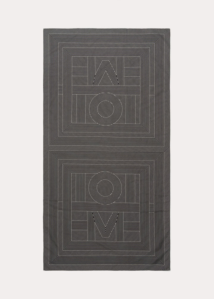 Striped monogram cotton silk sarong black - 2