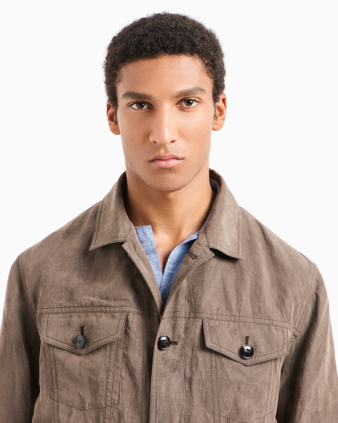 FADED LYOCELL CANVAS BLOUSON - 5