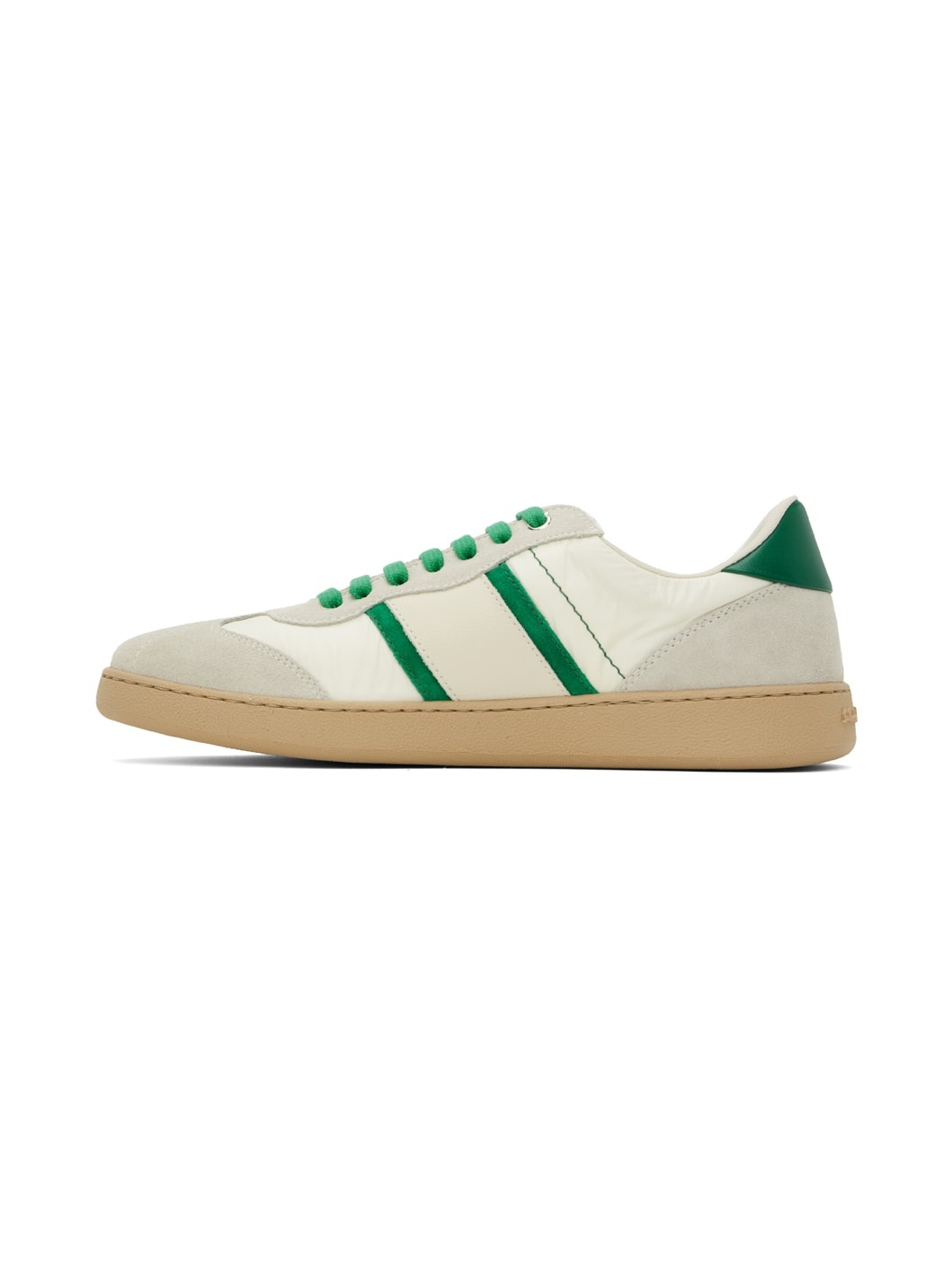 Off-White & Green Signature Low Sneakers - 3