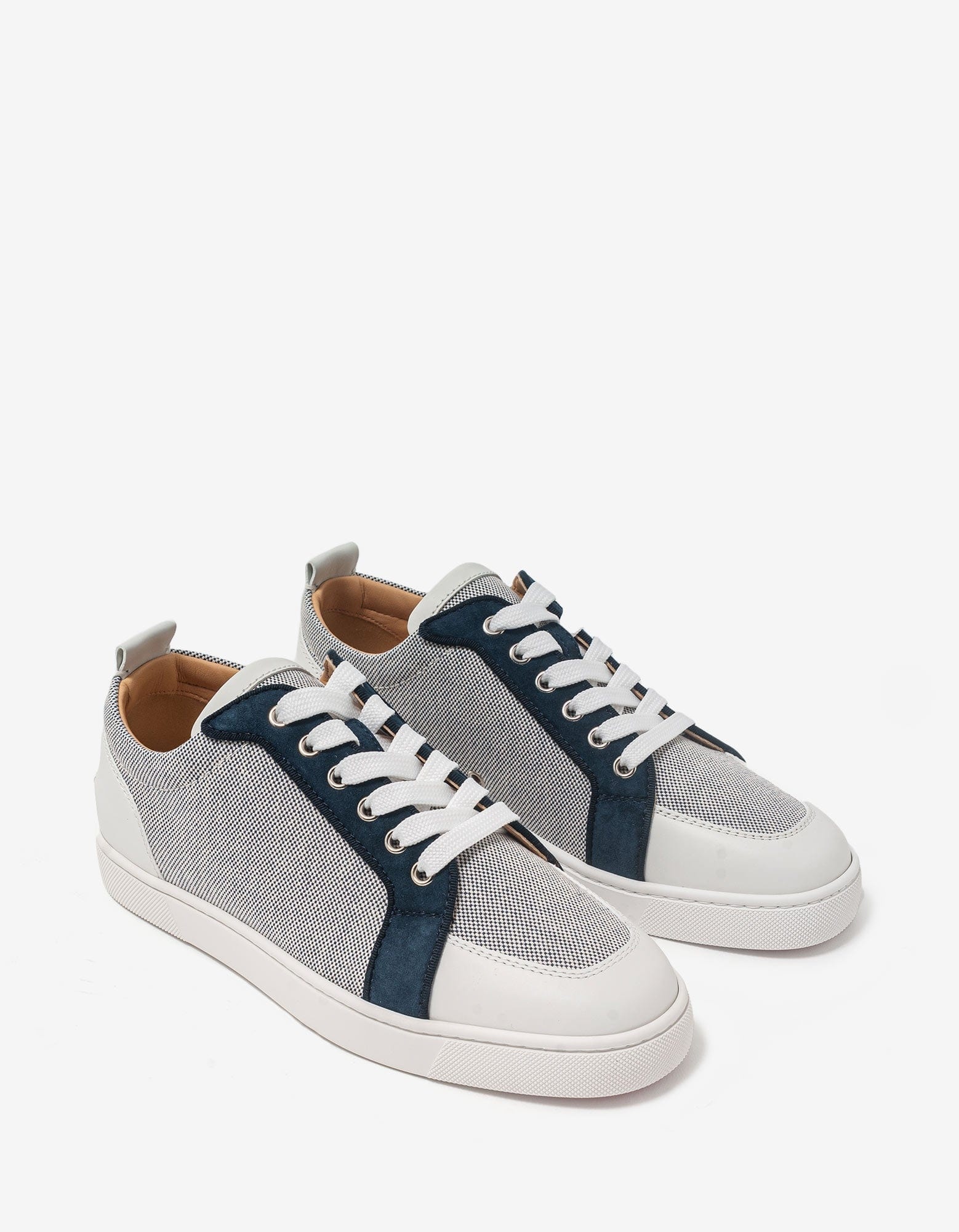 Rantulow Flat Navy Blue & White Trainers - - 1