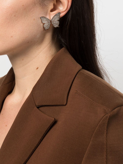 Blumarine crystal-embellished polished-finish earrings outlook