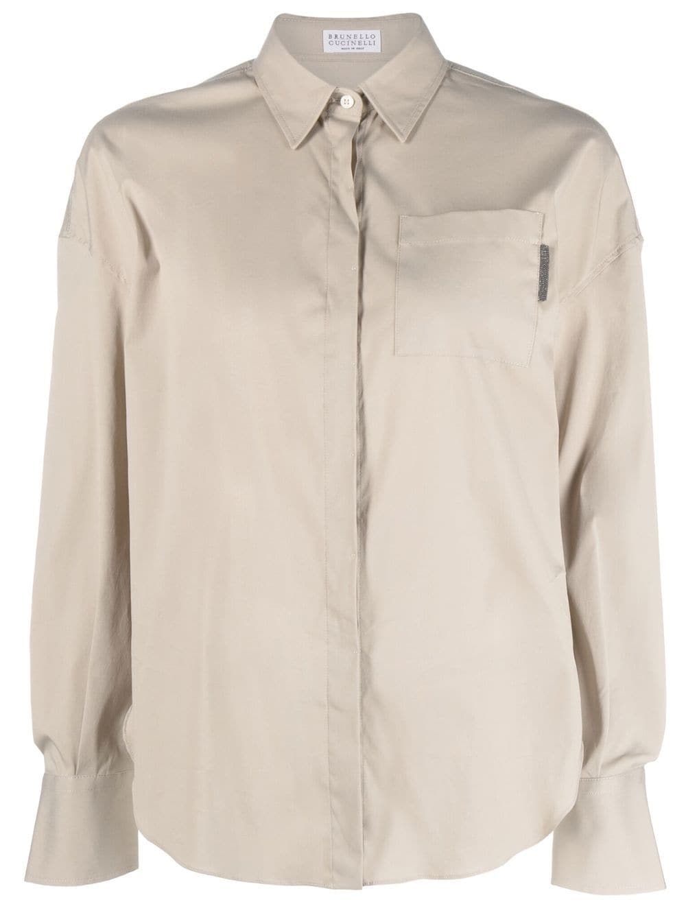 patch pocket buttoned shirt - 1