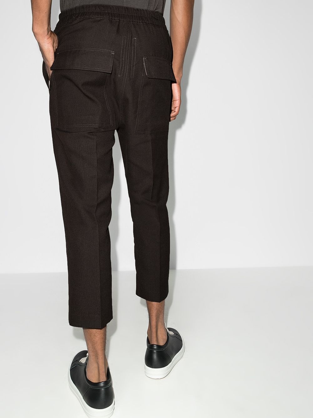 cropped drawstring trousers - 3