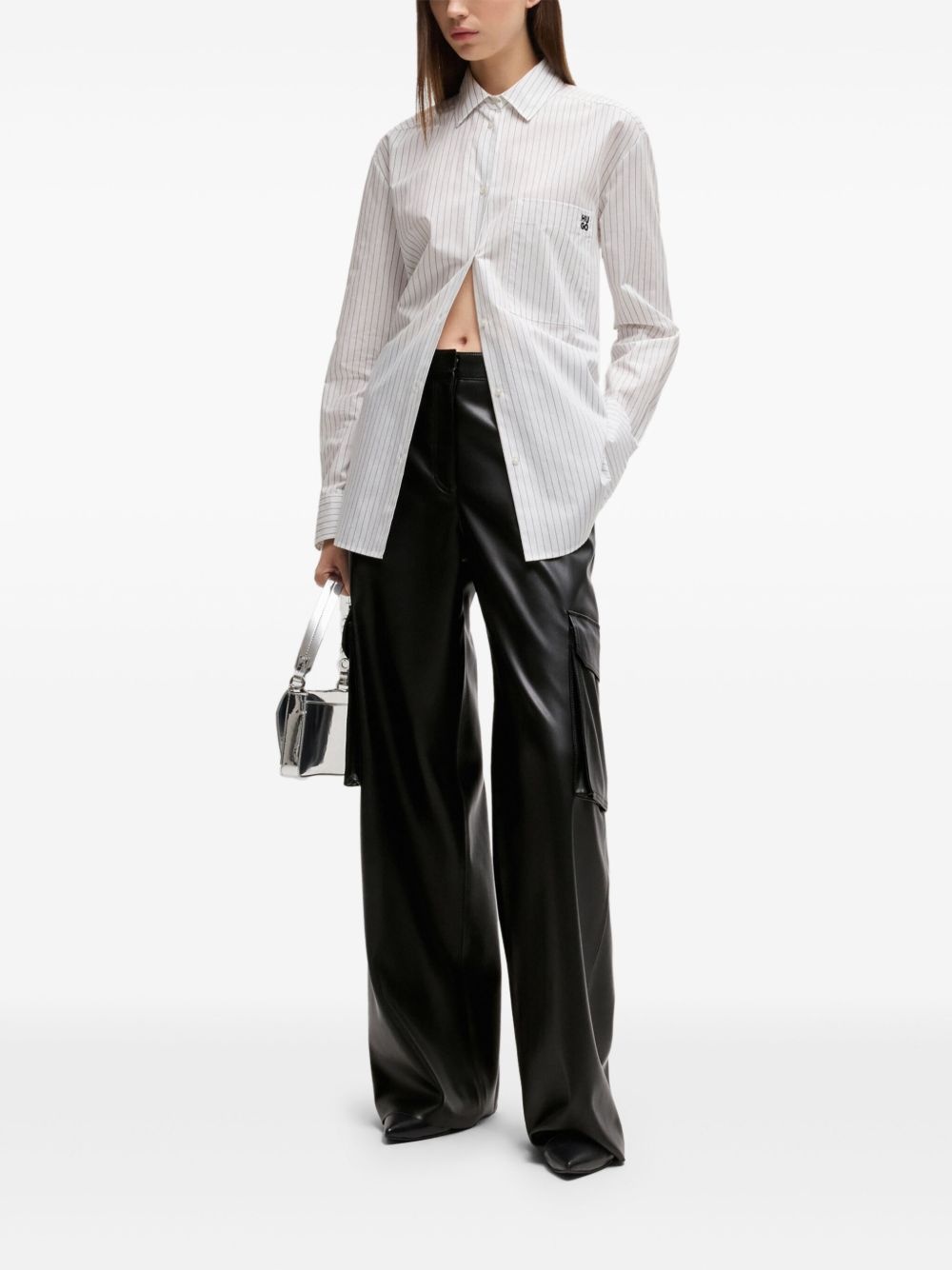 faux-leather cargo pants - 2