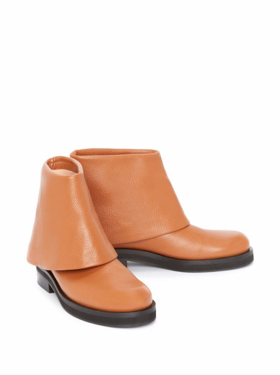 JW Anderson low foldover leather ankle boots outlook