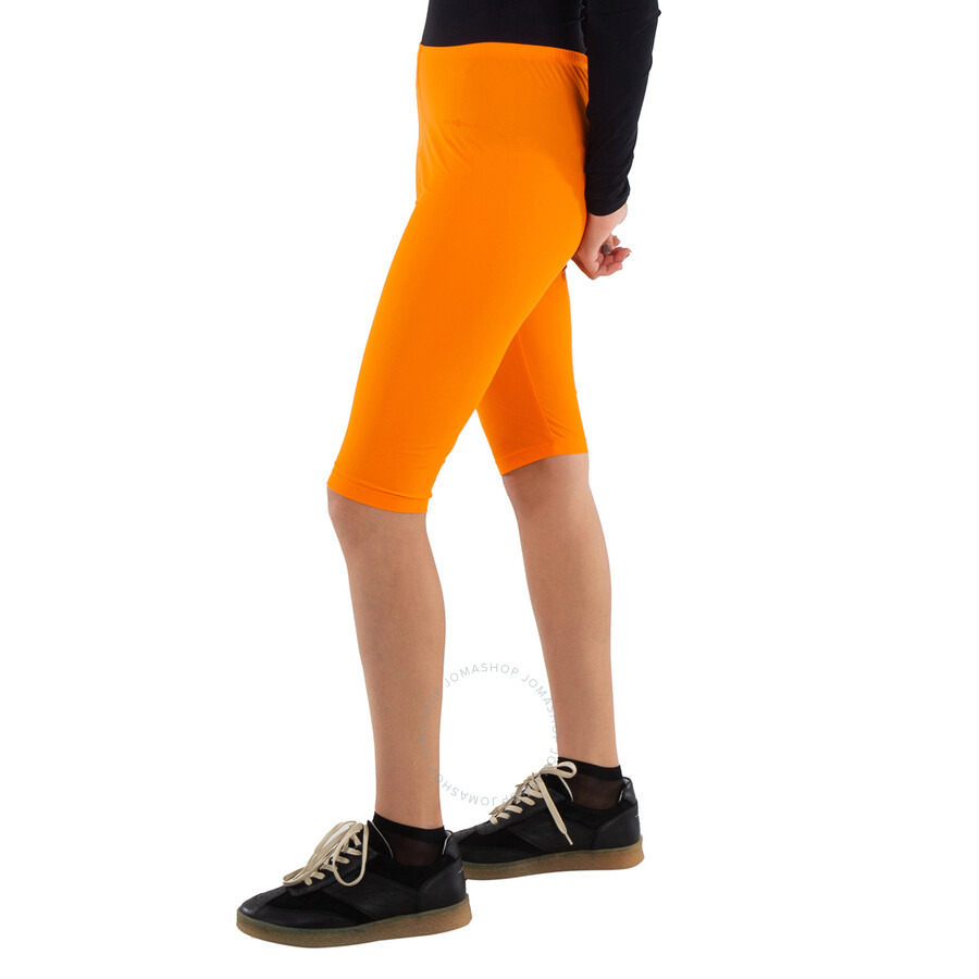 MM6 Ladies Orange Fitted Knee-Length Shorts - 2