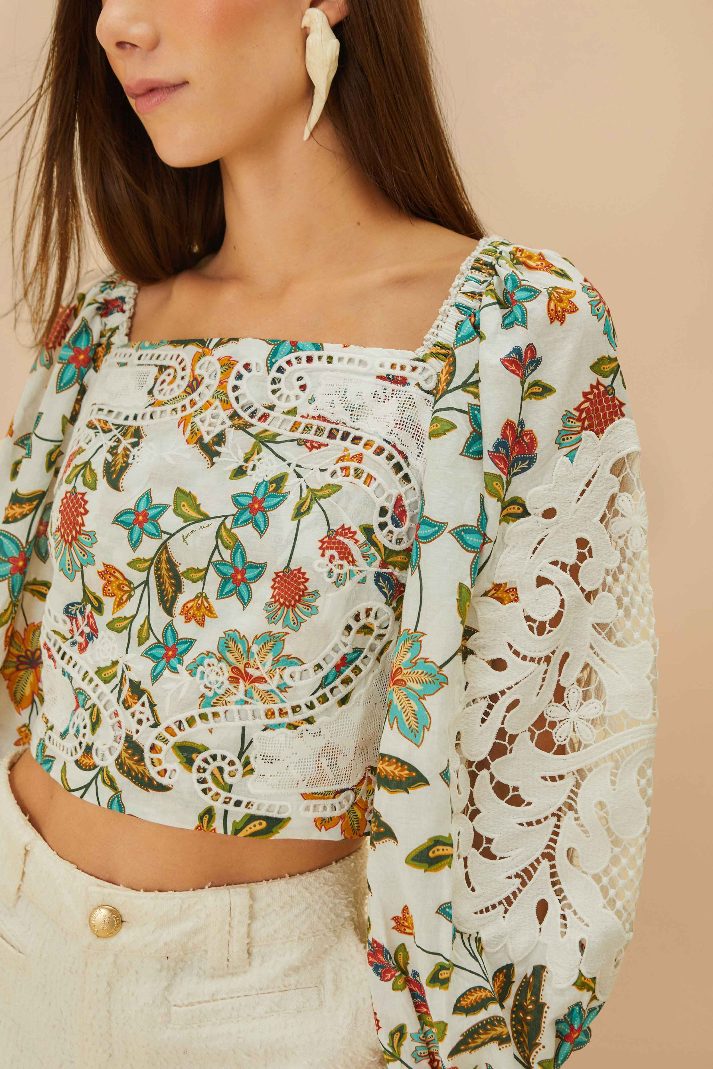 Off-White Botanicals Lace Blouse - 2
