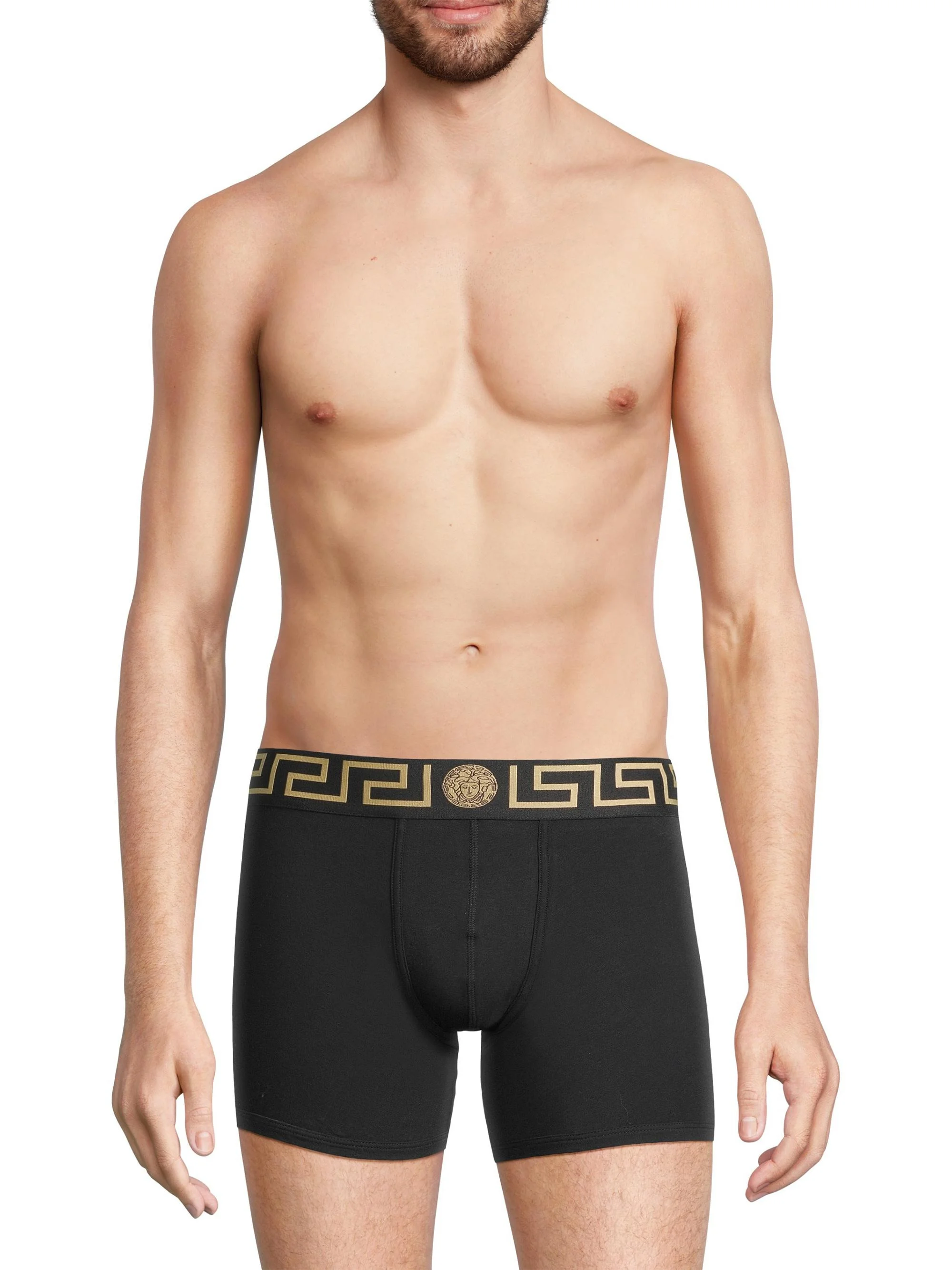 Men's 2-Pack Trunk Boxer Briefs - Black Grey - 1