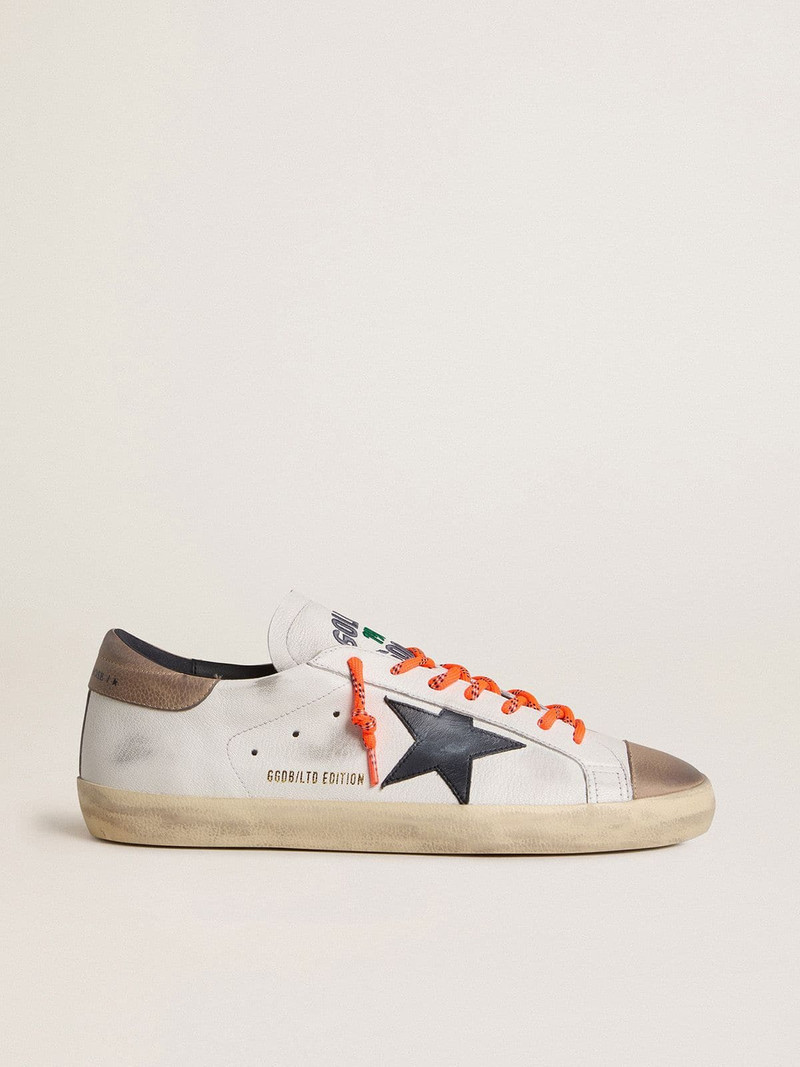 Men's Super-Star LTD in leather with black leather star and beige leather heel tab 1