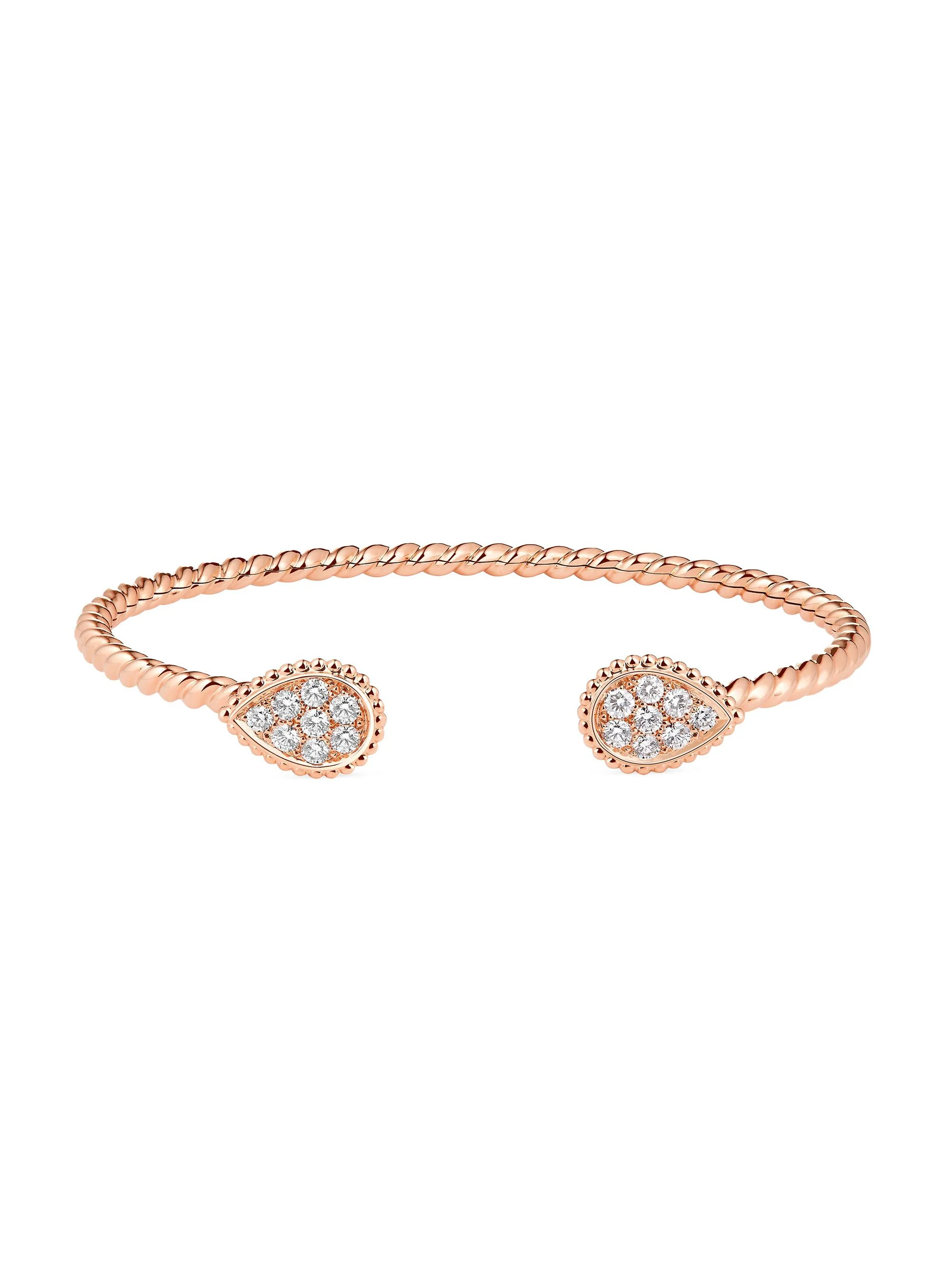 Women's Serpent Bohème 18K Rose Gold & 0.65 TCW Diamond Cuff Bracelet - Rose Gold - 1