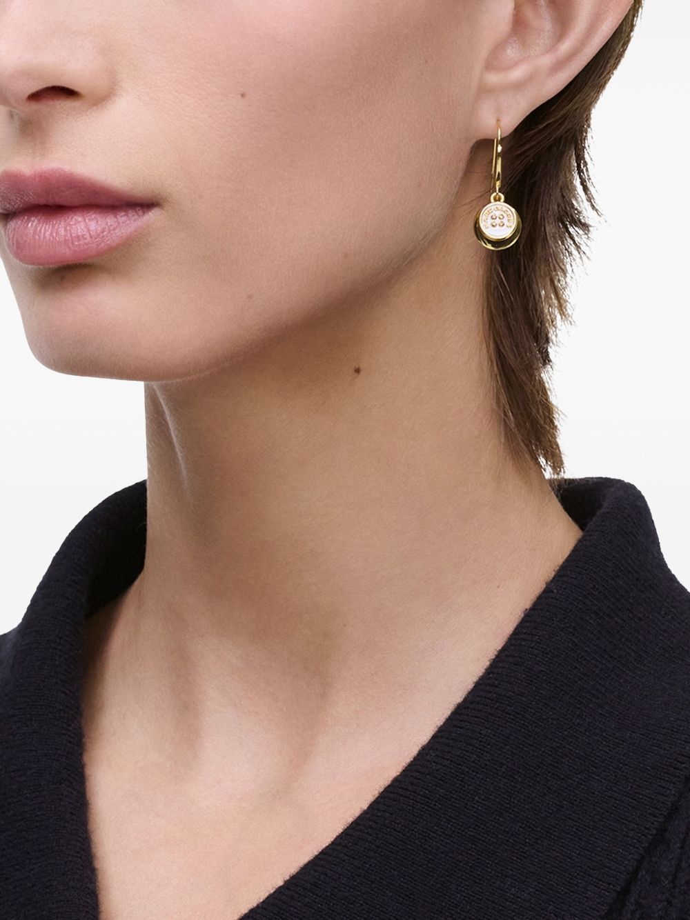 Button Drop earrings - 2