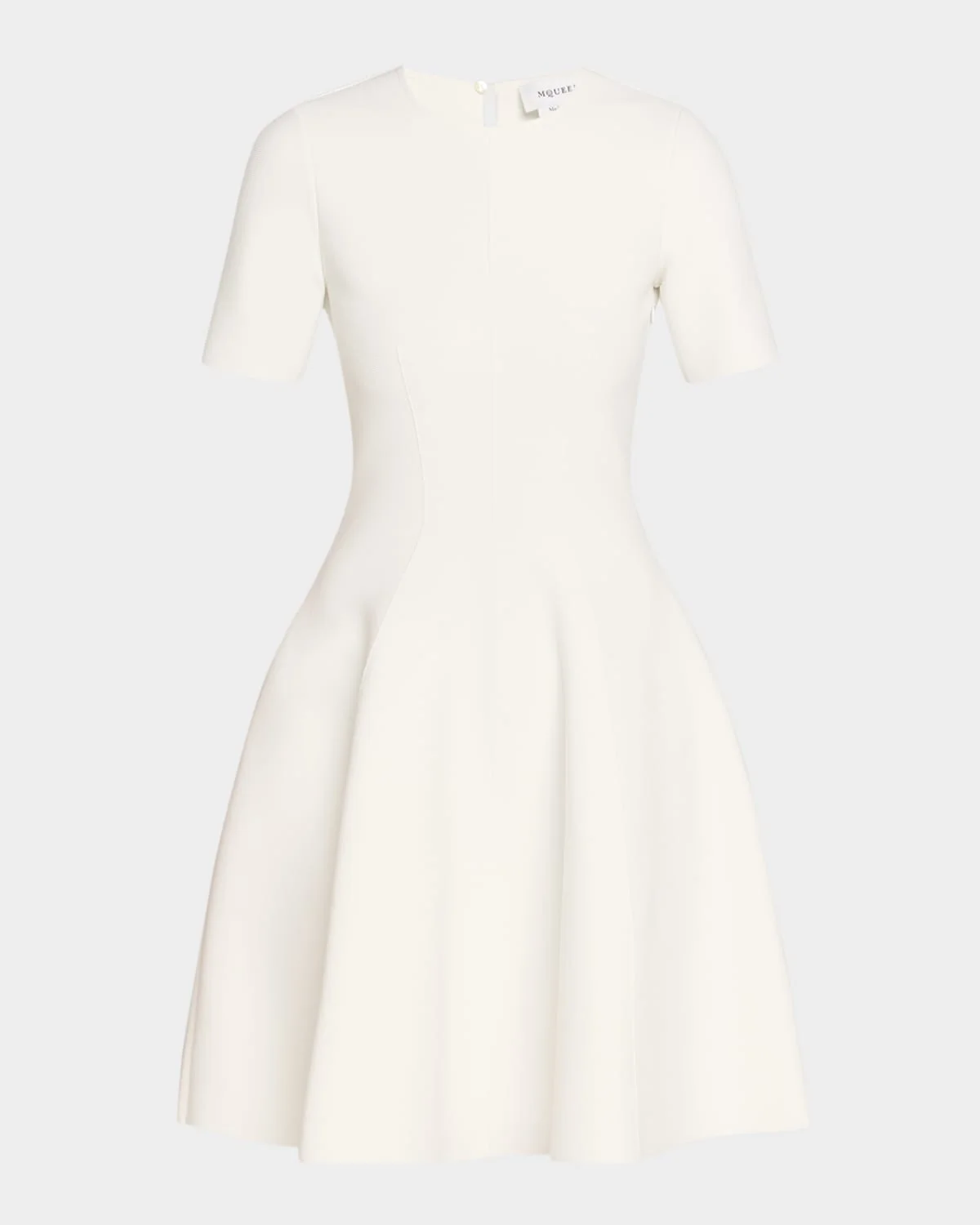 Seamed Short-Sleeve Mini Dress - 1