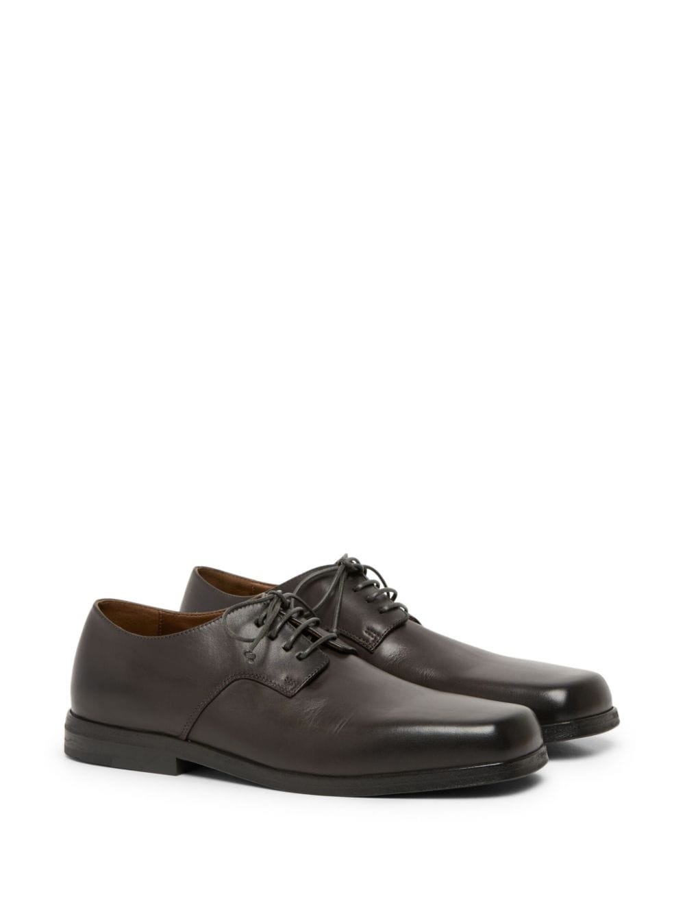 square-toe leather oxford shoes - 2
