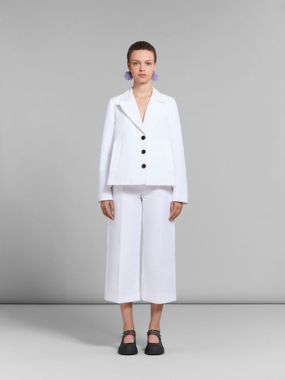 Marni WHITE CADY CROPPED TROUSERS outlook