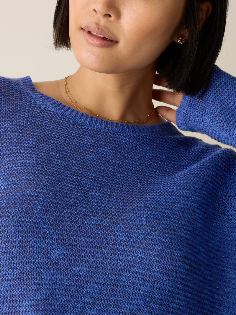 Organic Linen Cotton Slub Crew Neck Top 5