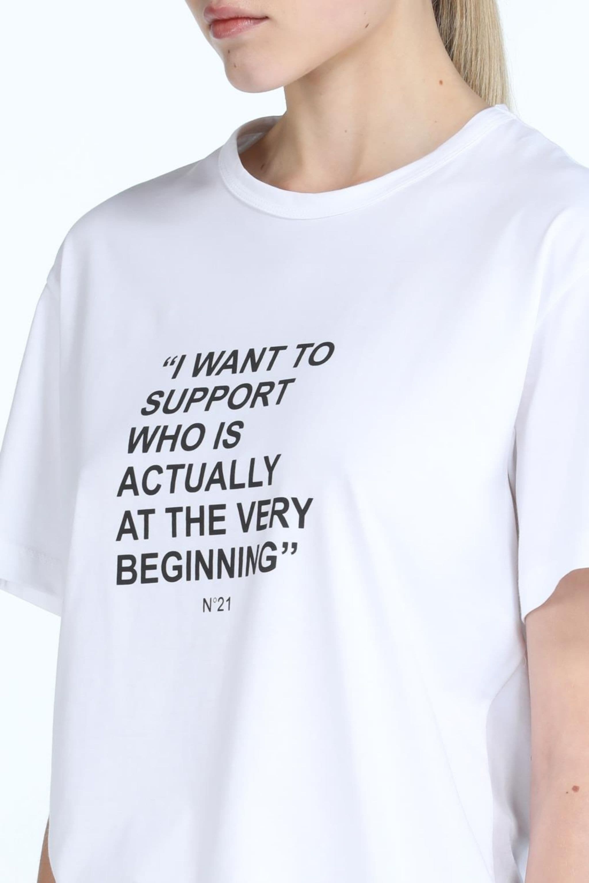 SLOGAN-PRINT COTTON T-SHIRT - 5