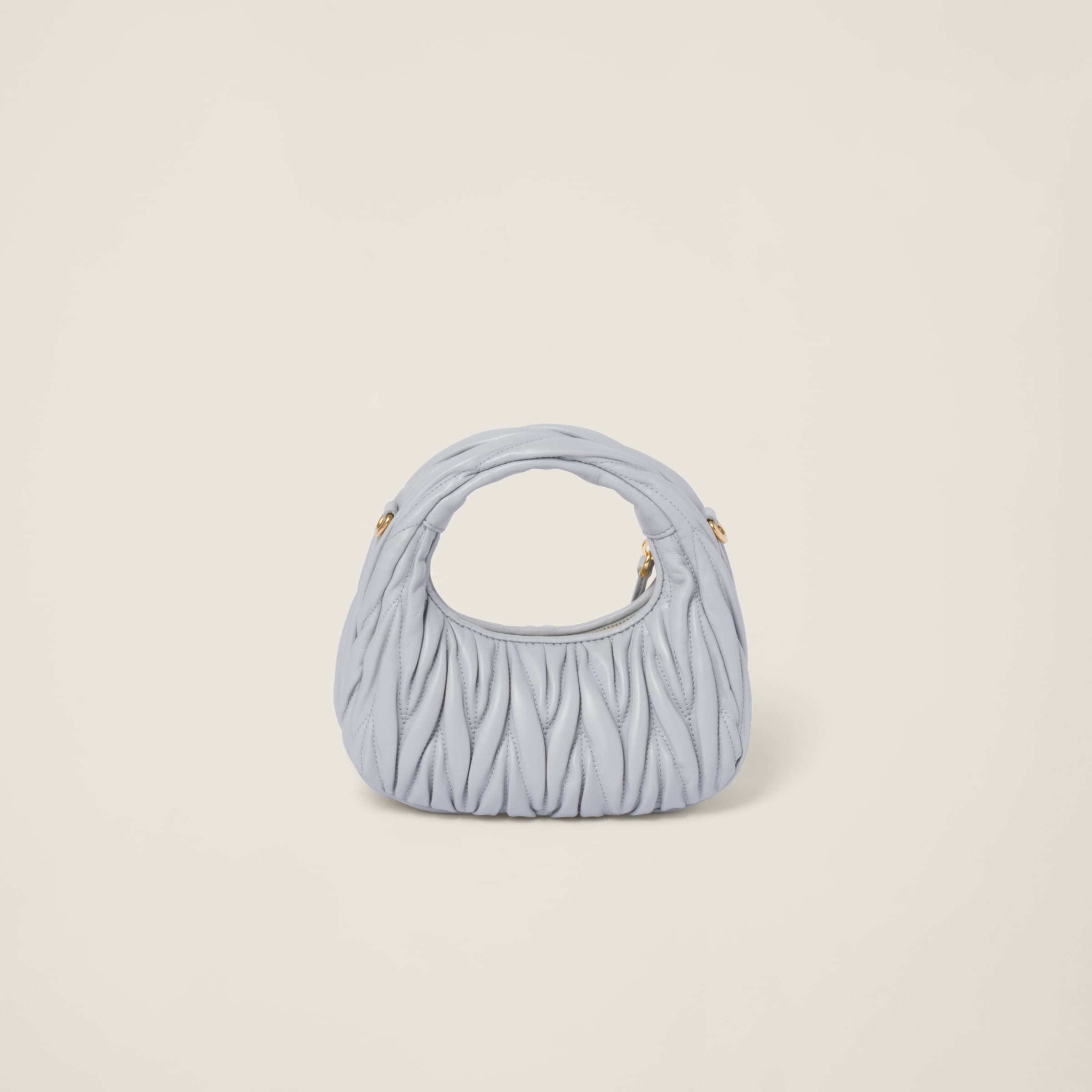 Wander matelassé nappa leather hobo mini-bag - 4