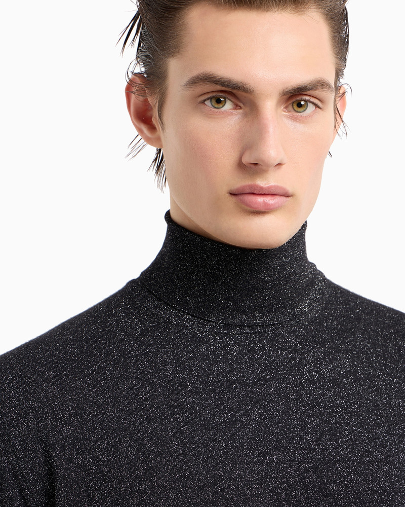Giorgio’s rollneck jumper in cashmere, silk and lurex 5