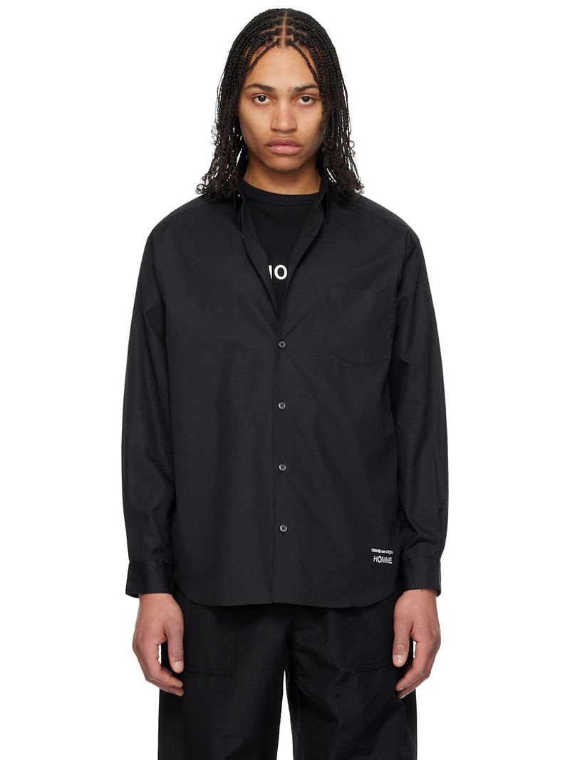 Black Cotton Broad Shirt 1