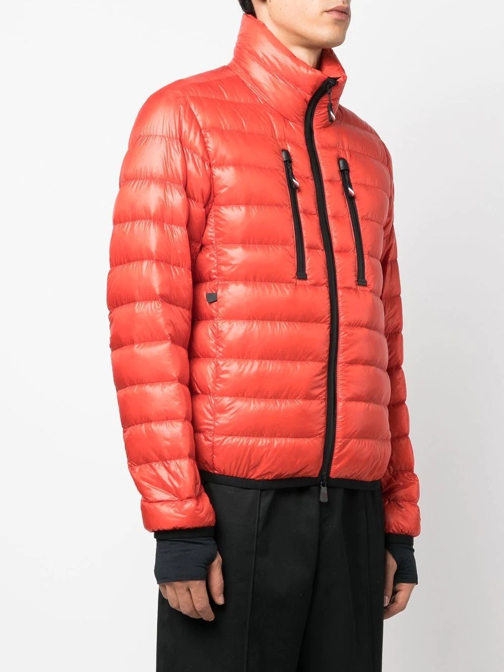 logo-patch padded jacket - 3