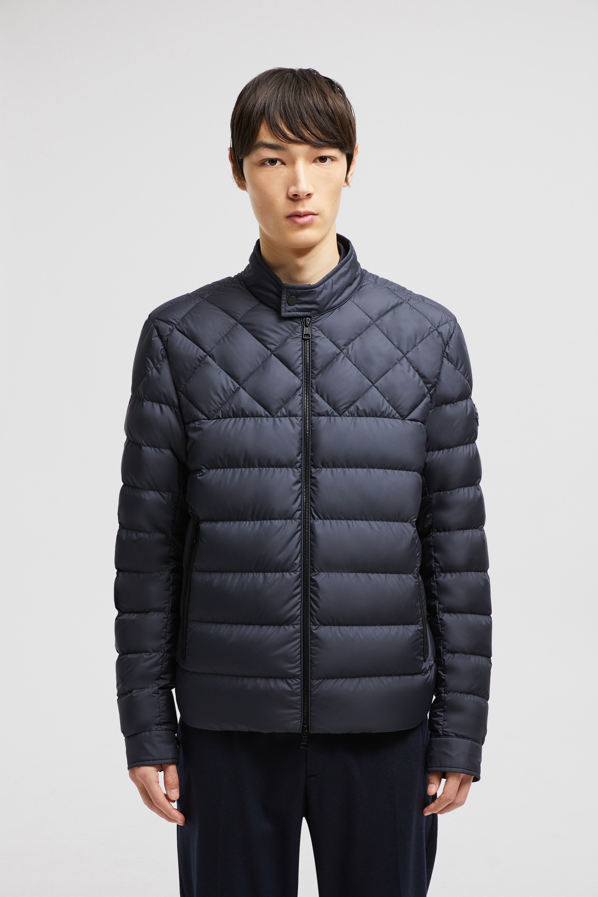 Tuile Leather-Trimmed Down Biker Jacket - 3