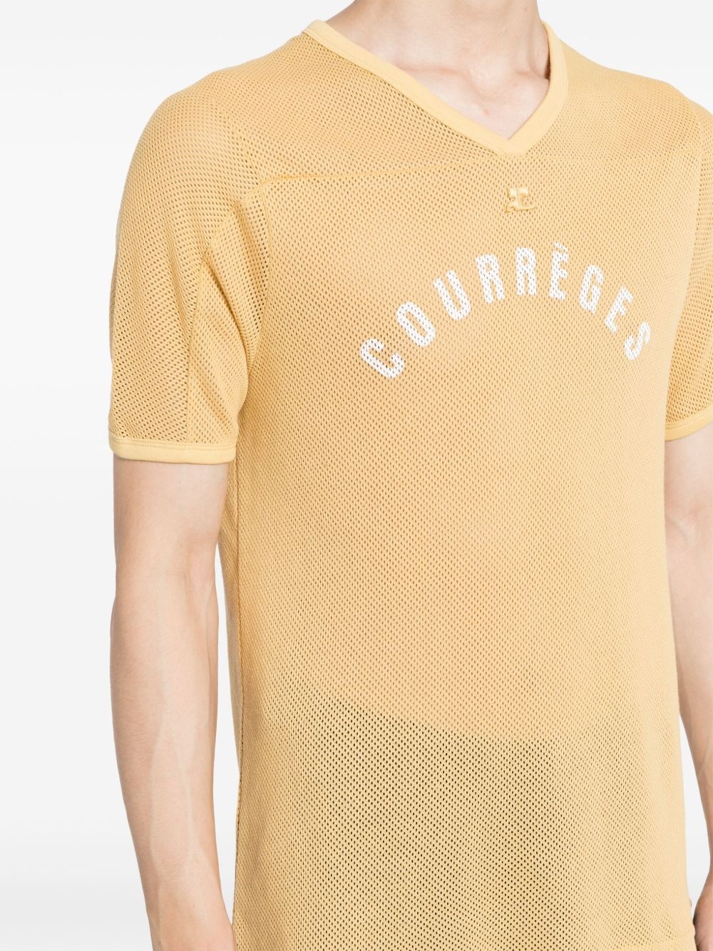 logo-print V-neck T-shirt - 5