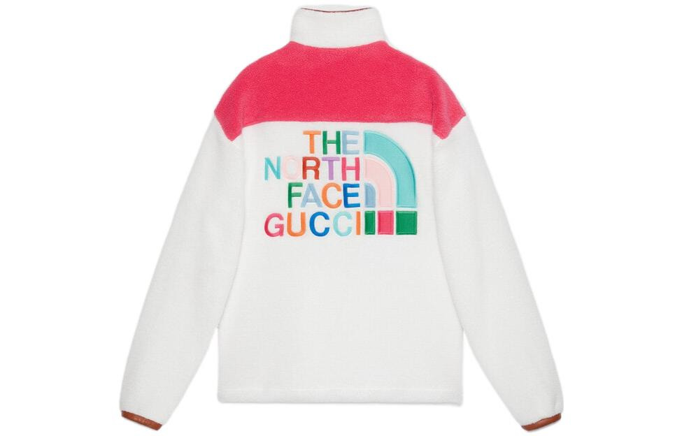 (WMNS) Gucci x The North Face Sweatshirt 'Off White Dark Pink' 673724-XJDUK-9799 - 2