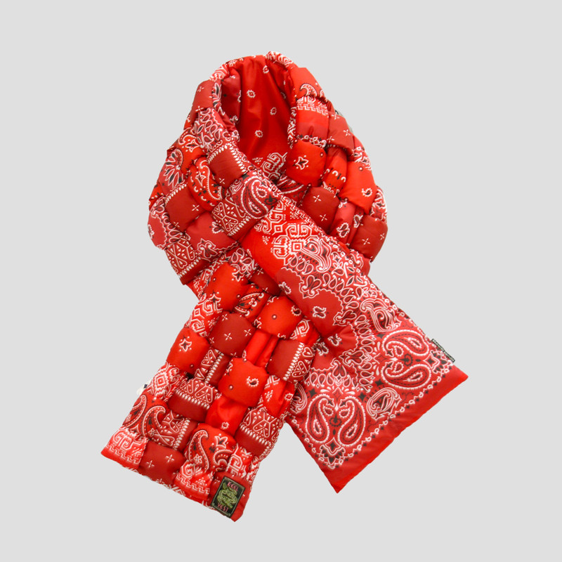 BANDANA PRINT NYLON KEEL WEAVING SCARF - 1