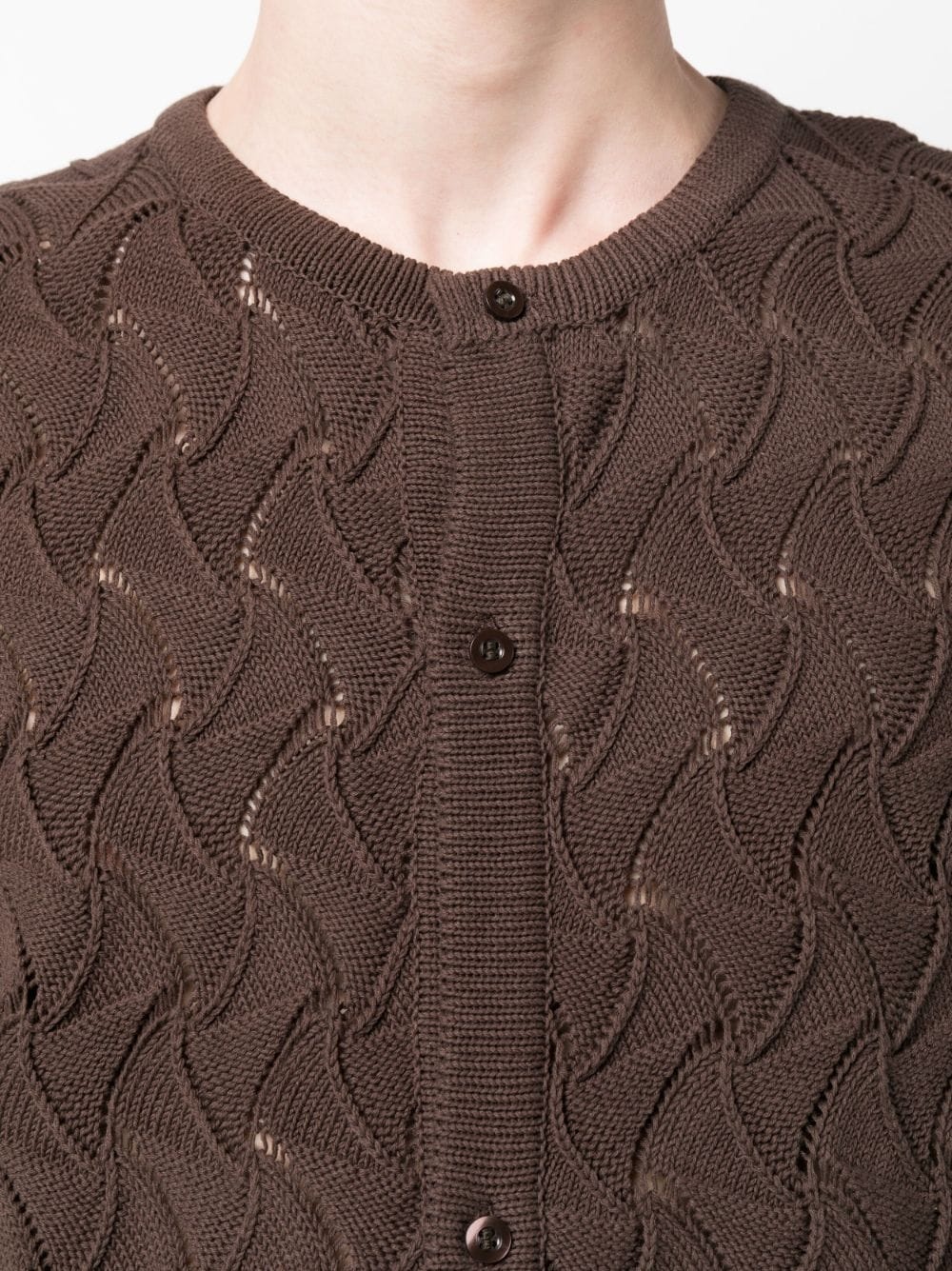 Wave cable-knit cardigan - 5
