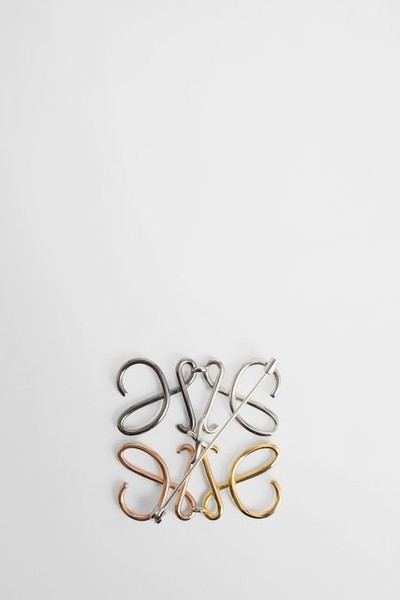 Loewe Loewe women's multicolor anagram brooch in metal outlook