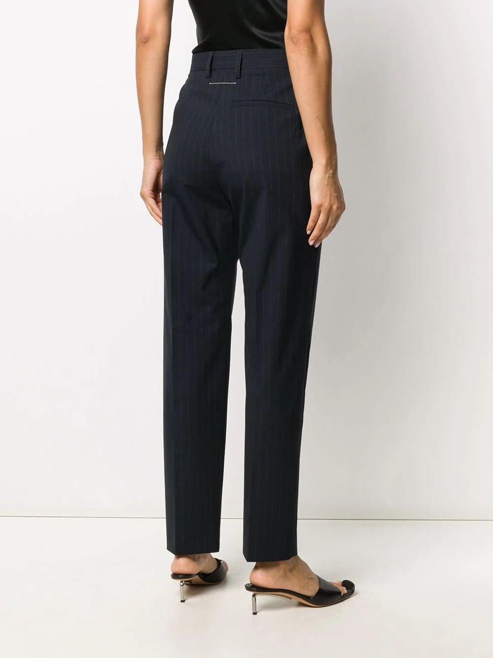 pinstripe tailored trousers - 4