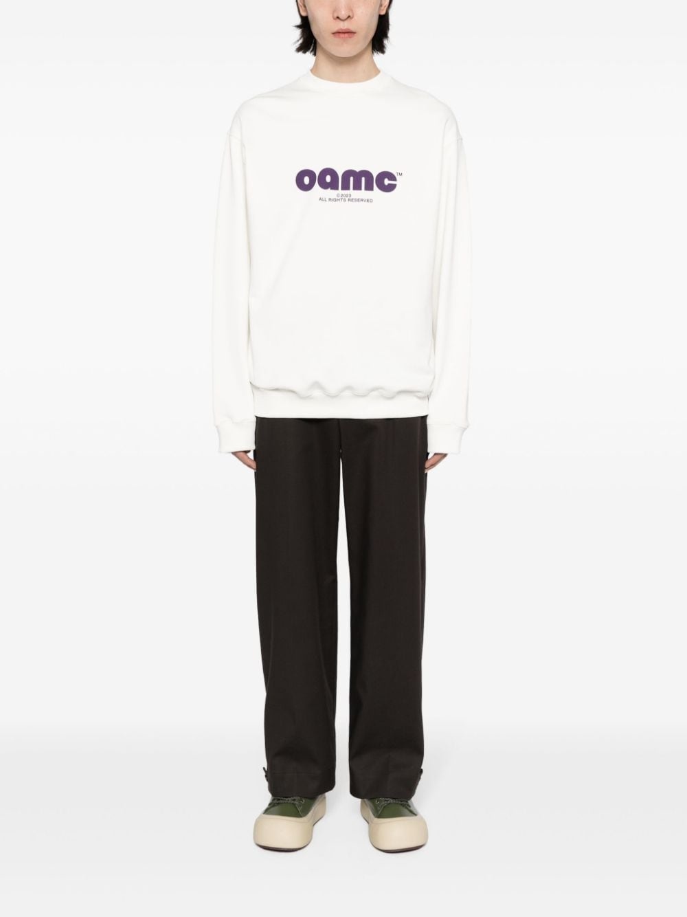 logo-print crew-neck sweatshirt - 2